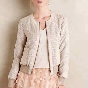 Hei Hei X Anthropologie Suede Bomber Jacket